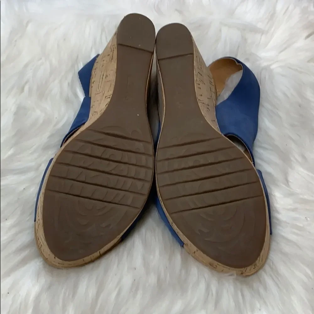 Clarks Artisan Annadel Blue‎ Suede Platform Sandals